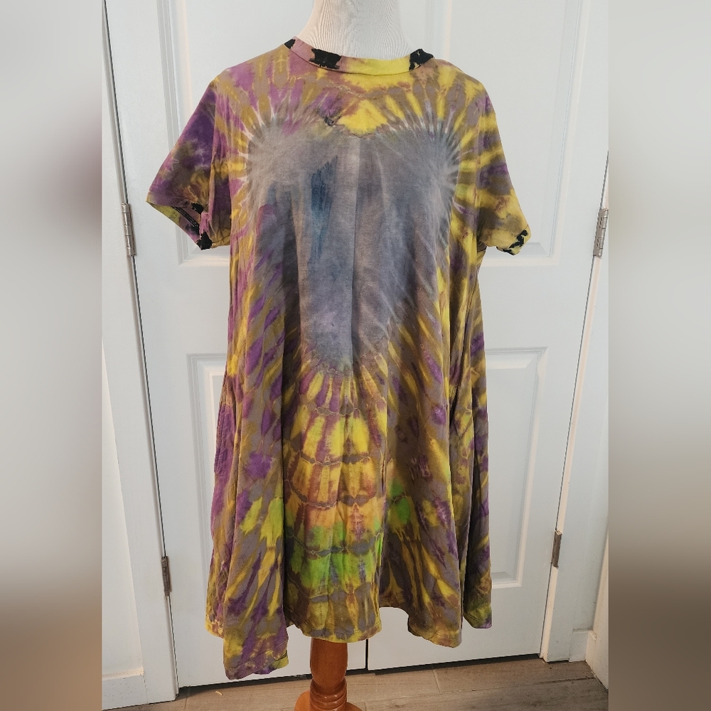 Colorful Handmade Tie-Dye Dress Size XS-L
